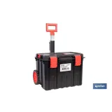 Caja de herramientas Heavy Duty | Con Asa Telescópica y 2 Ruedas | Medidas: 53 x 35,5 x 39 cm