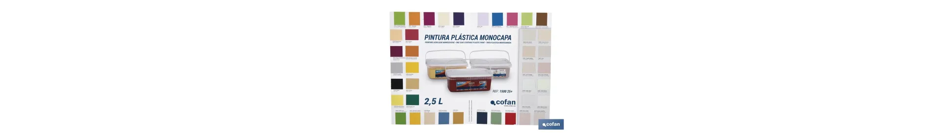 Carta de Colores para Pintura Plástica Monocapa con 40 Muestras de Color