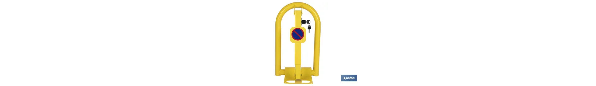Bloqueo para parking con cerradura integrada | Barrera para plaza de aparcamiento en color amarillo