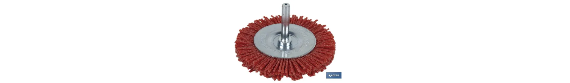 Cepillo Circular con Filamentos Abrasivos de Nylon | Diferentes medidas | Para pulir, esmerilar, eliminar óxido, etc.