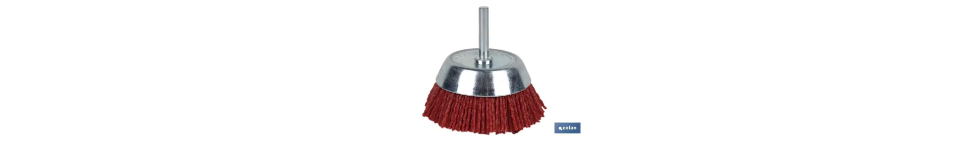 Cepillo Copa con Filamentos Abrasivos de Nylon | Diferentes medidas | Para pulir, esmerilar, eliminar óxido, etc.