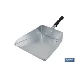 Recogedor metálico con mango corto | Material: chapa galvanizada | Altura total de 7 cm
