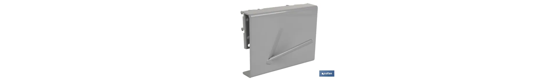 Soporte para taladros | Incluye gancho con ángulo de 45° | Material: acero | Fondo perforado | Medidas: 130 x 95 x 65 mm