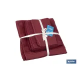Juego de 3 toallas de color burdeos con 580 g/m2 | Gama París | Set de toallas 100 % de algodón
