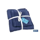 Juego de 3 toallas en color azul marino con 580 g/m2 | Gama Marín | Set de toallas 100 % de algodón