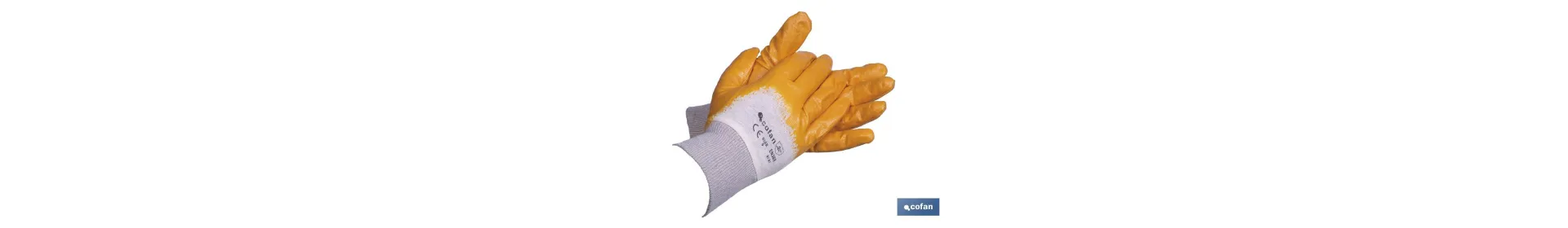 Guantes de nitrilo amarillos | Revestimiento impermeable y no absorbente | Larga duración y resistentes