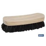 Cepillo para zapatos | Mango de madera de pino | Mezcla de cerdas naturales y sintéticas | Longitud: 16 cm