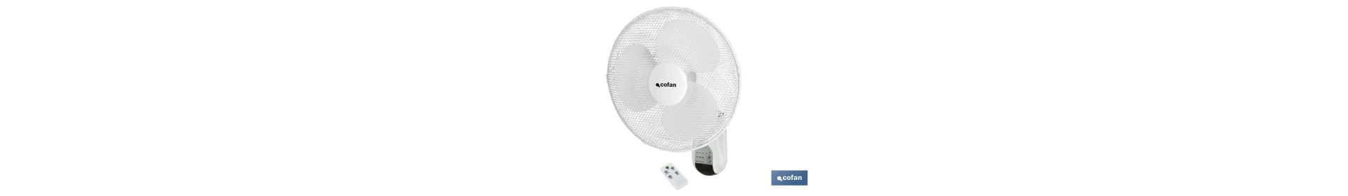 Ventilador de pared con temporizador y mando a distancia | Potencia de 50 W