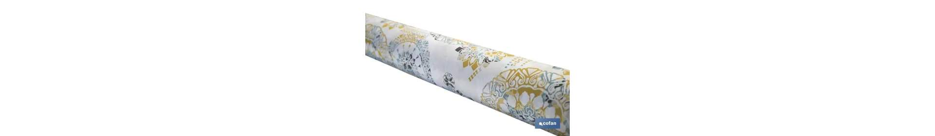 Mantel antimanchas | Diseño en mosaicos | Materiales: vinilo y poliéster | Impermeable | Fácil de limpiar | Disponible en difer