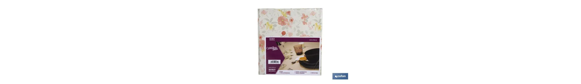 Hule con diseño moderno de flores | Materiales: PVC y polipropileno | Fácil de limpiar | Disponible en diferentes medidas