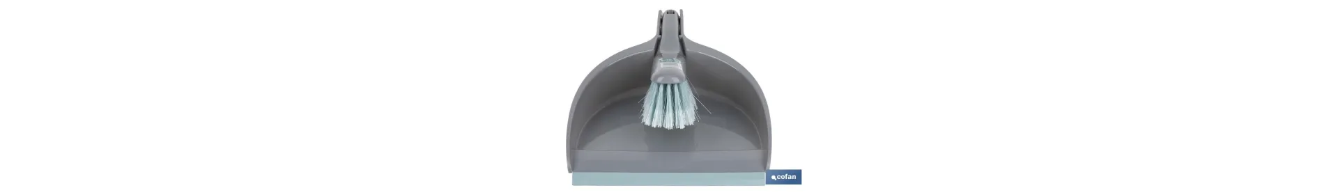 Cepillo con pala de limpieza | Borde de goma | Adecuado para el hogar, el coche, oficina | Disponible en varios colores