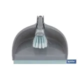 Cepillo con pala de limpieza | Borde de goma | Adecuado para el hogar, el coche, oficina | Disponible en varios colores