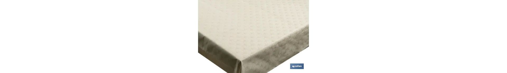 Mantel antimanchas resinado y confeccionado | Protección contra manchas | Material: 50 % de poliéster, 45 % de algodón | Difere