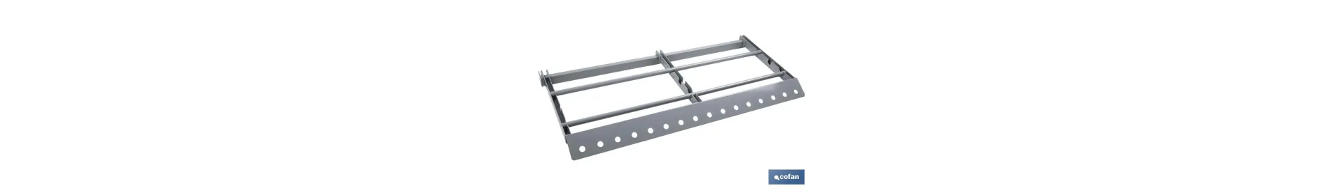 Set expositor de cuerdas y cadenas con barra de carga | Material: acero | Medidor integrado para bobinas | Organización eficien