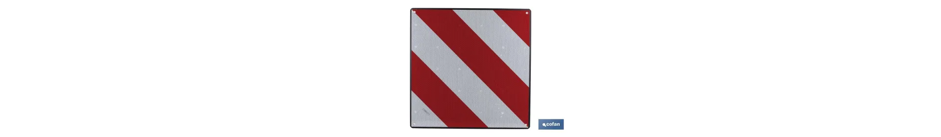 Placa V20 carga sobresaliente homologada de aluminio | Medidas: 50 x 50 cm