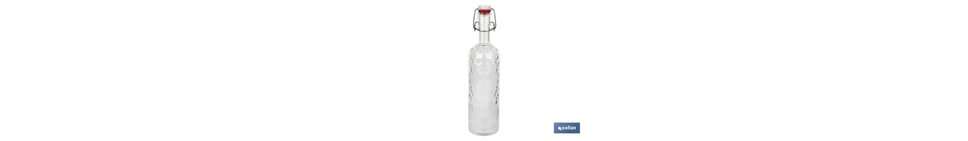 Botella de vidrio italiano con cierre de estribo | Capacidad: 1 litro