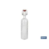Botella de vidrio italiano con cierre de estribo | Capacidad: 1 litro