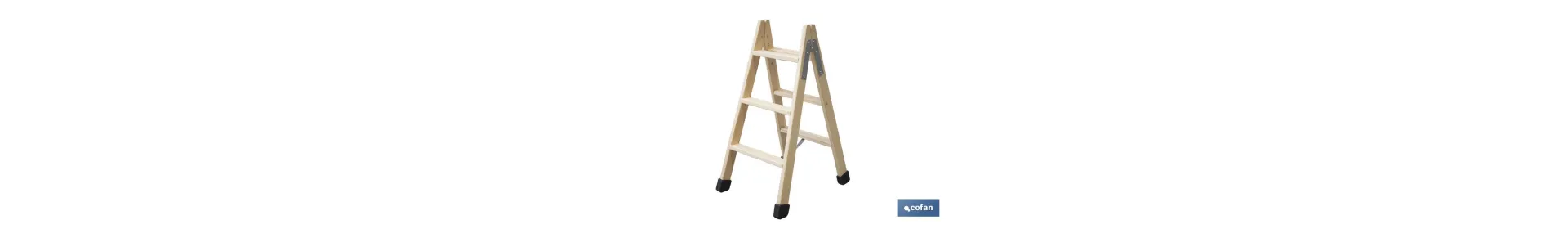 Escaleras de Madera Dobles de Alta Resistencia | Diferentes tamaños y alturas | Seguridad garantizada