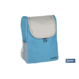 Mochila nevera isotérmica | Mochila de refrigeración | Capacidad: 10 litros | Color: Azul y gris | Medidas: 28 x 12,5 x 37 cm