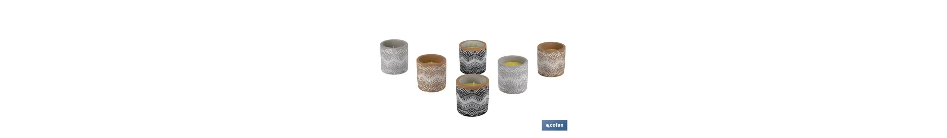 Velas Aromáticas de Citronela con aroma cítrico en recipiente decorativo | Duración de 35 horas
