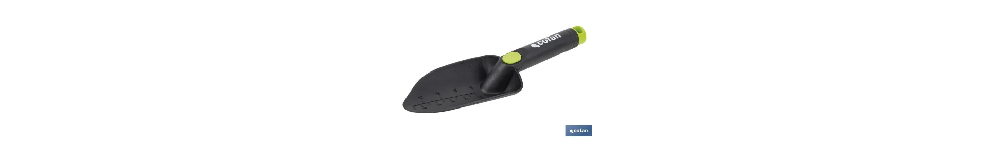 Trasplantador de nylon resistente para jardinería | Con escala y ancho de trabajo de 80 mm