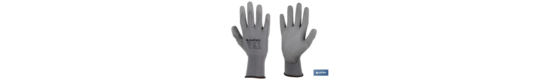 Guantes 100 % de poliéster | Impregnados para mayor seguridad | Flexibles | Protección y confort | Sin costuras