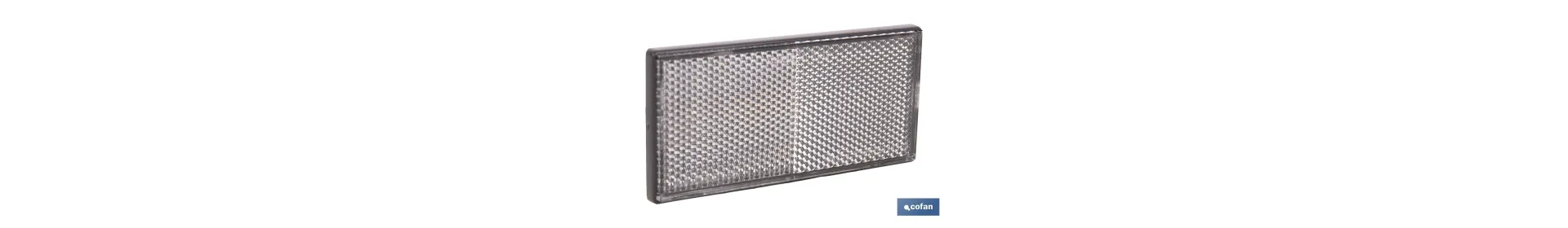 Catadióptrico rectangular con adhesivo para poner en vehículos | Medidas: 106 x 50 mm | Disponible en 3 colores