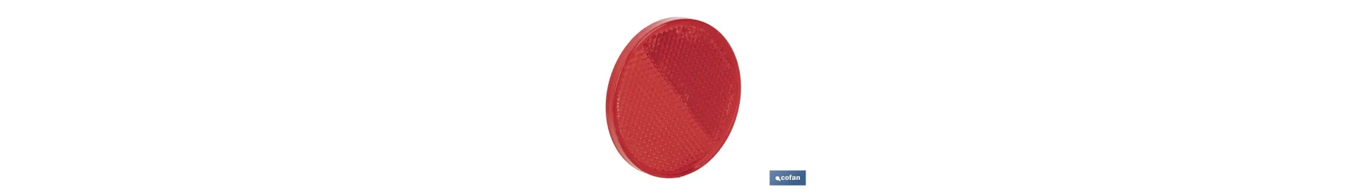 Catadióptricos redondos con adhesivo para fijar en vehículos | 3 Colores: rojo, ámbar y blanco | Diámetro: 60 mm
