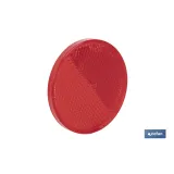 Catadióptricos redondos con adhesivo para fijar en vehículos | 3 Colores: rojo, ámbar y blanco | Diámetro: 60 mm