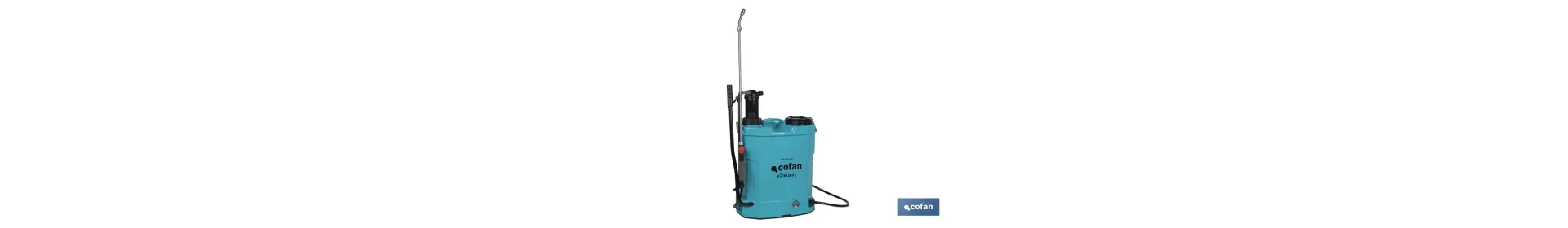 Pulverizador de espalda | Funcionamiento eléctrico y manual | Capacidad: 16 litros | Batería de Li-Ion 12 V | Lanza 60 cm | 4 b