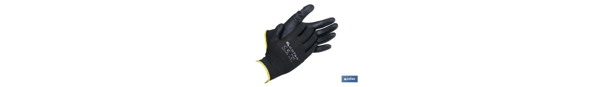 Guantes 100 % de poliéster | Impregnados para mayor seguridad | Flexibles | Protección y confort | Sin costuras