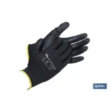 Guantes 100 % de poliéster | Impregnados para mayor seguridad | Flexibles | Protección y confort | Sin costuras