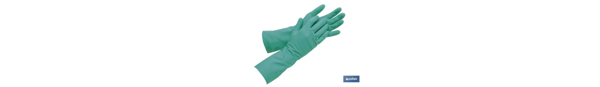 Guantes de nitrilo verde | Flocado de algodón interior | Elásticos y resistentes | Cómodos y seguros