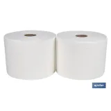 Bobinas industriales de papel secamanos | Papel extralaminado de doble capa | Pack de 2 o 6 unidades