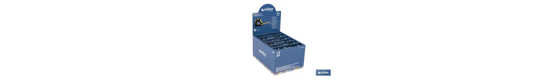 Expositor para flexómetros magnéticos de Cofan | Incluyen los flexómetros | Varias medidas y capacidades