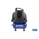 Compresor de pistón coaxial portátil 1,5 HP | Ultraligero y compacto | 6 litros | 2450 rpm | Para uso doméstico y profesional