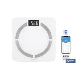 Báscula de baño digital inteligente | Análisis corporal completo | Báscula con Bluetooth y aplicación móvil | Pilas incluidas