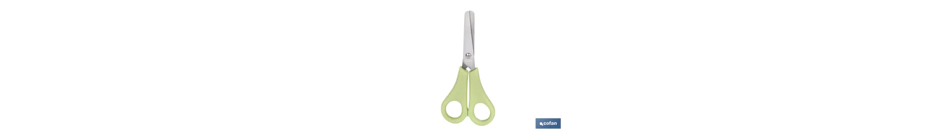 Tijeras escolares con punta redonda | Inlcuye escala de medición | Ideal para niños y tareas escolares | Longitud: 13,3 cm