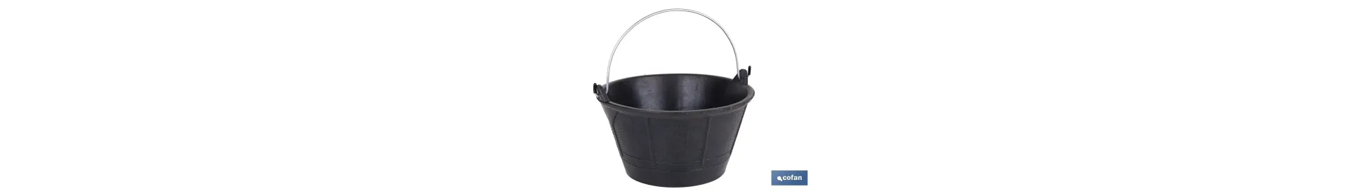 Cubo italiano de caucho | Capacidad: 10 litros | Alta resistencia y flexibilidad | Adecuado para construcción | Medidas: 34,5 x