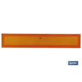 Placa V6 para vehículos largos | Material: aluminio | Recubrimiento con vinilo réflex N2 | Señalización homologada | Fácil de i