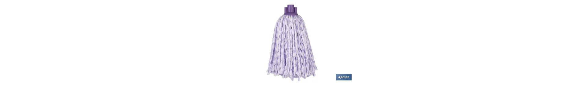 Fregona de microfibra trenzada | Rosca universal | 30 % más de absorción, volumen y ligereza | Secado rápido para una limpieza 