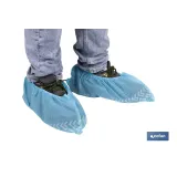 Cubrezapatos desechables antideslizantes | Material: polipropileno | Color: azul | Talla única | Disponible en packs de 100 uni