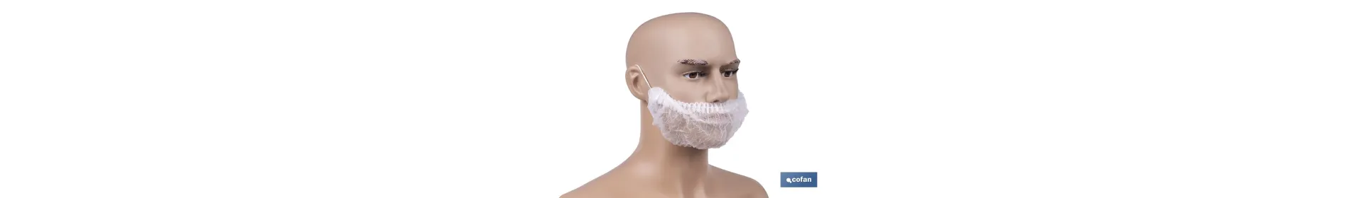 Cubrebarbas desechables | Material: polipropileno | Color: blanco | Talla única | Disponibles en packs de 100 unidades