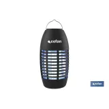 Lámpara LED antiinsectos recargable por USB | Interior y exterior | Cobertura 80 m² | Resistente al agua IPX4 | Luz UV de alta 