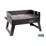 Barbacoa de carbón portátil plegable | Con parrilla cromada | Asas laterales | Compacta y fácil de transportar | Medidas: 45,5 
