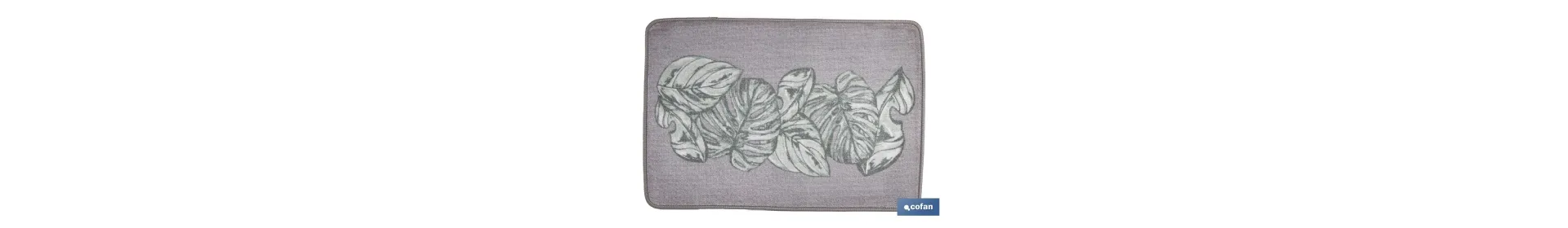 Felpudo entrada casa | Adecuado para interior y exterior | Material resistente | Antideslizante | Diseño con hojas de monstera 