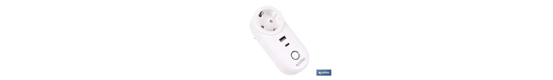 Enchufe inteligente con USB y tipo C | Conexión WiFi y Bluetooth | Aplicación: Smart Life o Tuya | Compatible con Alexa y Googl