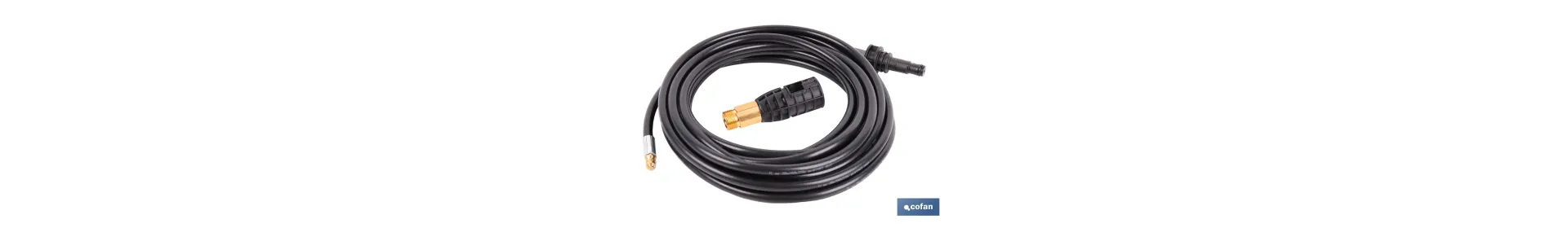 Manguera para limpieza de tuberías | Longitud: 7,5-m | Conexión M22 y bayoneta | Accesorio para Hidrolimpiadora Cofan | Ideal p