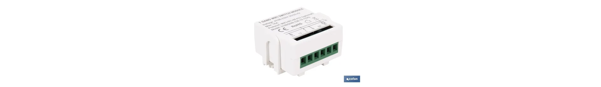Relé individual WiFi inteligente | Automatiza interruptores o enchufes | Funcionamiento con aplicación Smart Life o Tuya | Comp