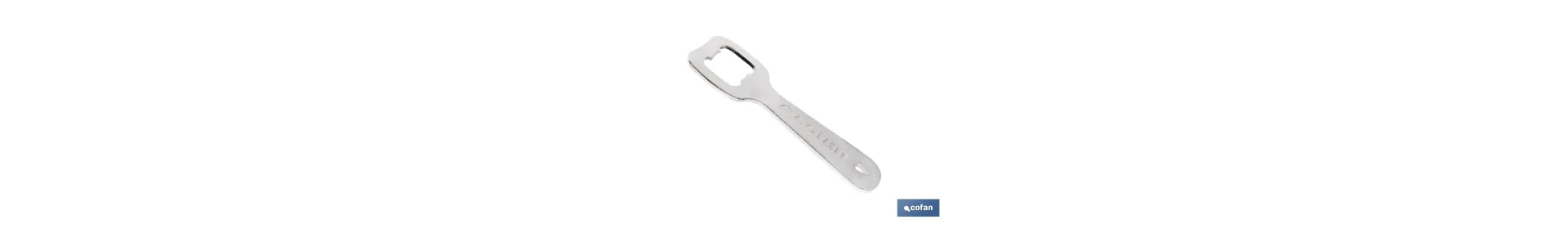Abridor de botellas profesional | Material: acero cincado | Ideal para hostelería y uso doméstico | Medidas: 10,5 x 4 cm